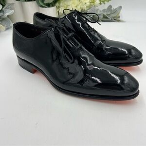 Men’s Santoni patent leather Oxford size 10 made in Italy worn once.